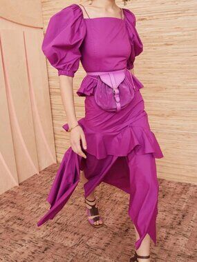 NWOT ULLA JOHNSON Marie Midi Dress in Orchid XS $575